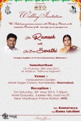 Thagubothu Ramesh Wedding Invitation Cards